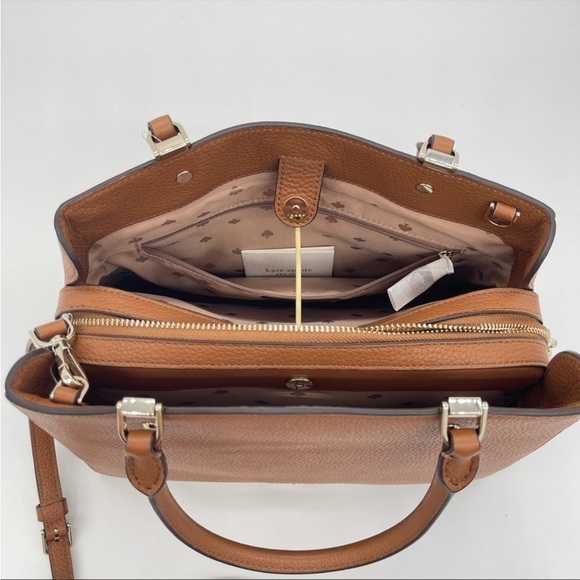 Kate Spade Medium Triple Compartment Satchel Bag Brown - Picture 8 of 11